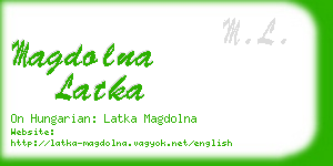magdolna latka business card